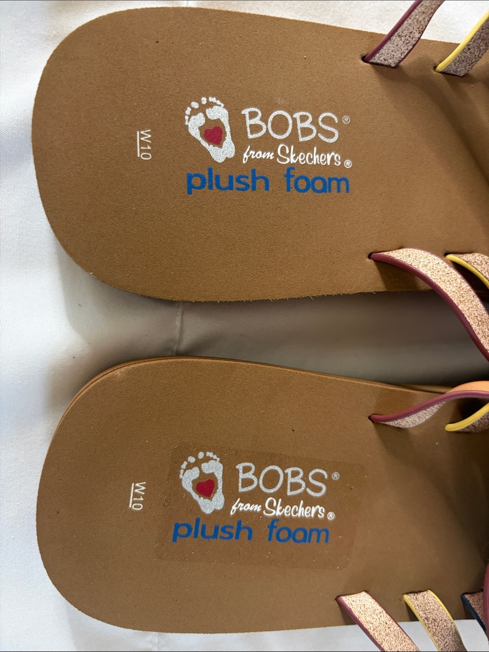 Woman's BOBS SKECHERS Slip On Thong Sandals Tropic Romance - Size 10 Worn 1-2X! - Picture 4 of 6